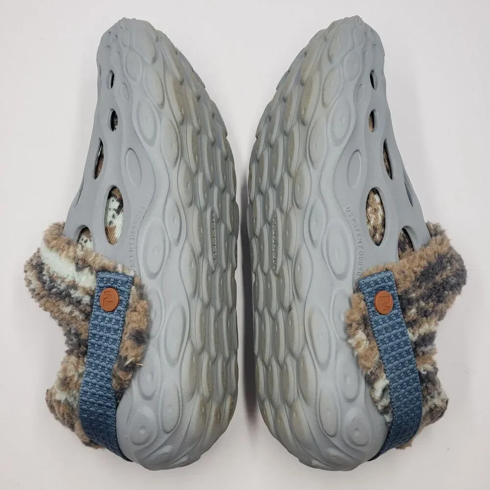 Merrell Hydro Moc 2 Snug Highrise Men 10 Gray Camo Fleece Lined Clogs Shoes